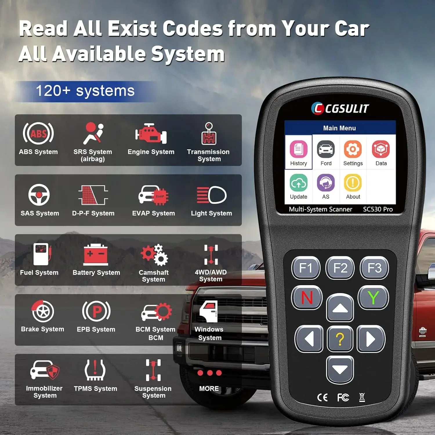 CGSULIT sc530 pro ford scan tool with full system diagnostic