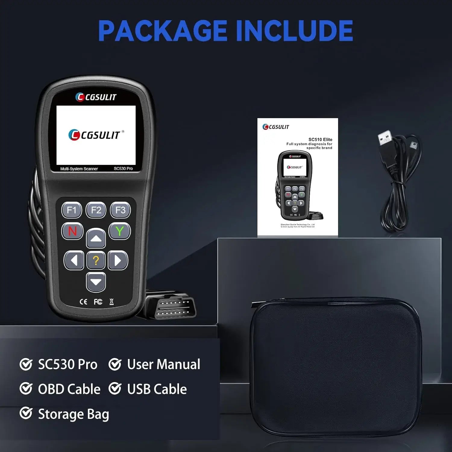 cgsulit sc530 pro ford scanner package included