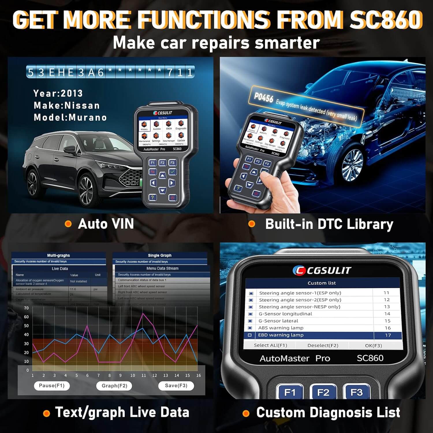 cgsulit sc860 car canner make car repair easier and smarter