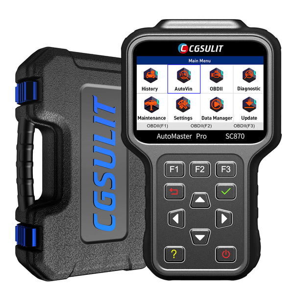CGSULIT SC870 OBD2 Scanner Full System(ABS, SRS, EPB, Oil and more) Diagnostic Scan Tool, EPB Service Tool & Oil Light Reset Tool, for Worldwide Car Makes.