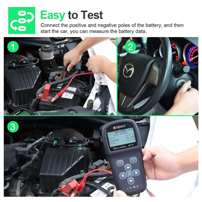 CGSULIT BD715 12V 24V Car Battery Tester User Instruction. Easy to Test.