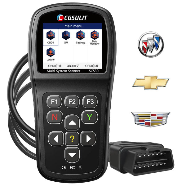 CGSULIT SC530 GM(Chevrolet/ Buick/GMC) OBD2 Scanner with Crankshaft Relearn ABS SRS Transmission Bi-directional Scan Tool