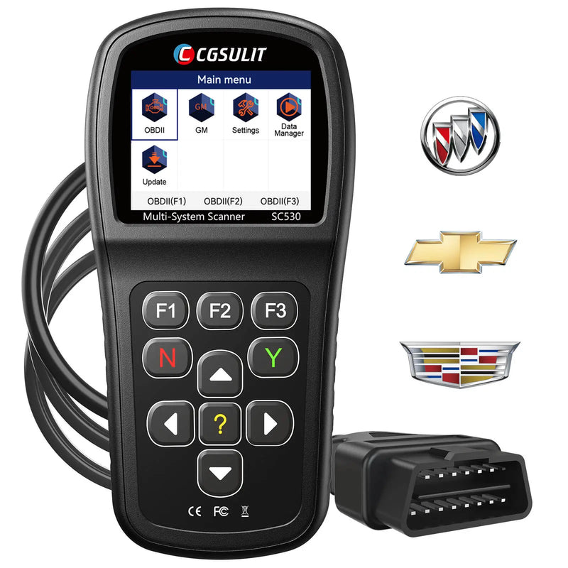CGSULIT SC530 GM(Chevrolet/ Buick/GMC) OBD2 Scanner with Crankshaft Relearn ABS SRS Transmission Bi-directional Scan Tool
