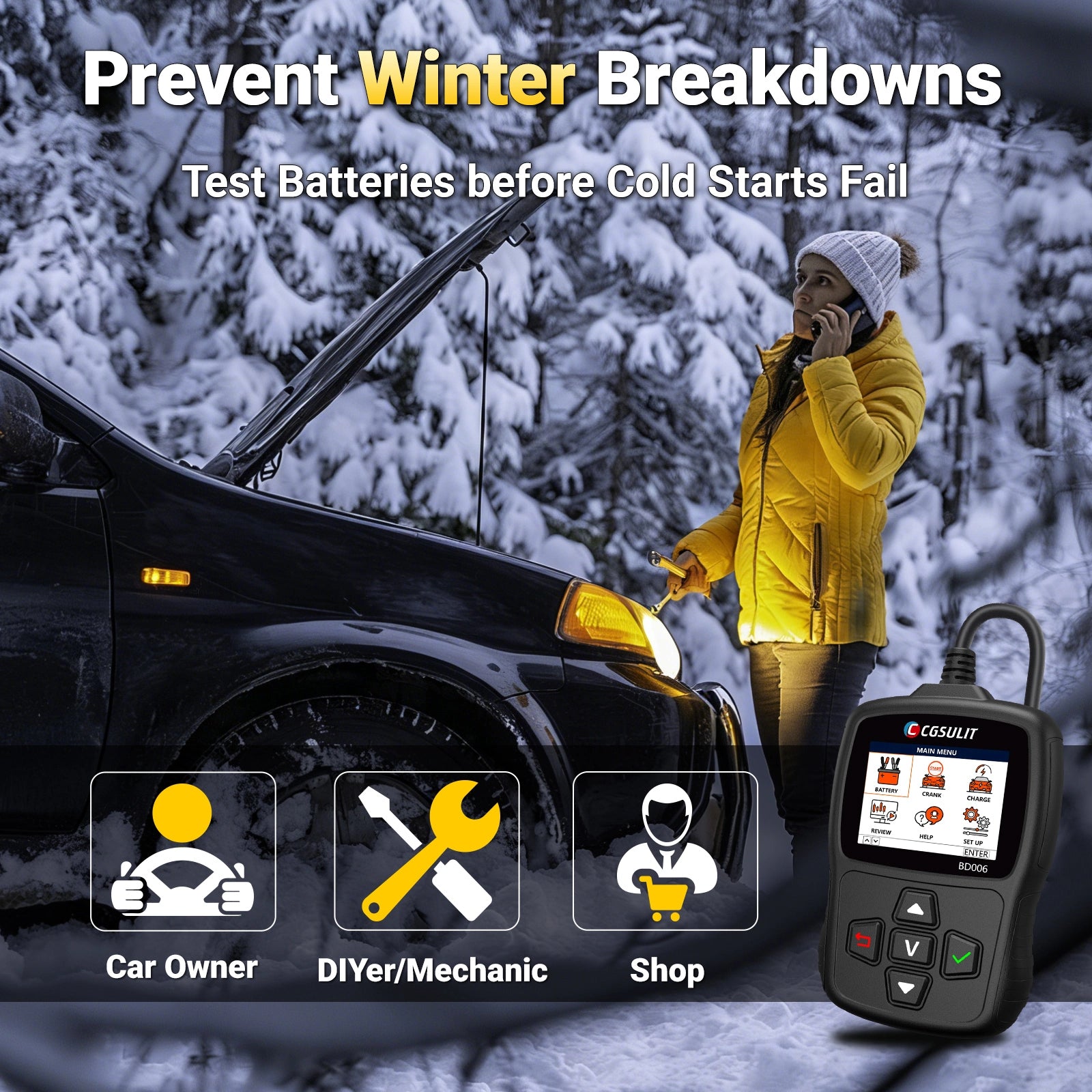 cgsulit bd006 automotive battery tester