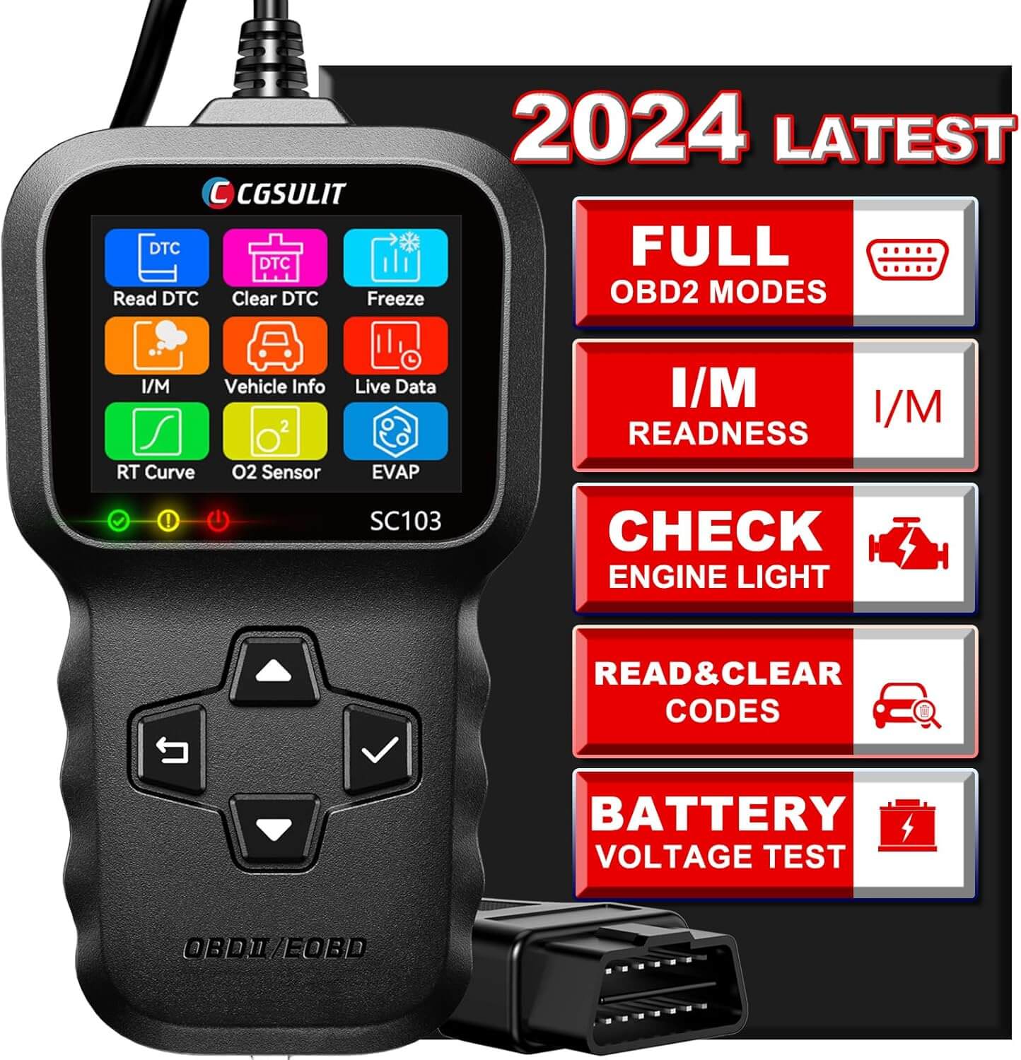 CGSULIT SC103 OBD2 Scanner Check Engine Light Tester Car Code Reader