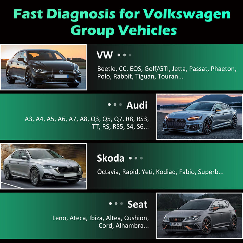 CGSULIT SC530-Fast diagnosis for Volkswagen Group Vehicles: VW, Audi, Skoda, Seat and more cars.