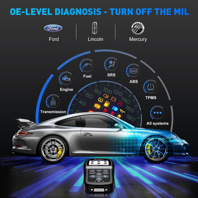 CGSULIT SC530 professional OE-level full system diagnosis. It can quickly turns off all warning lights like oil, abs, airbag, sas, tpms, engine, transmission and more lights.
