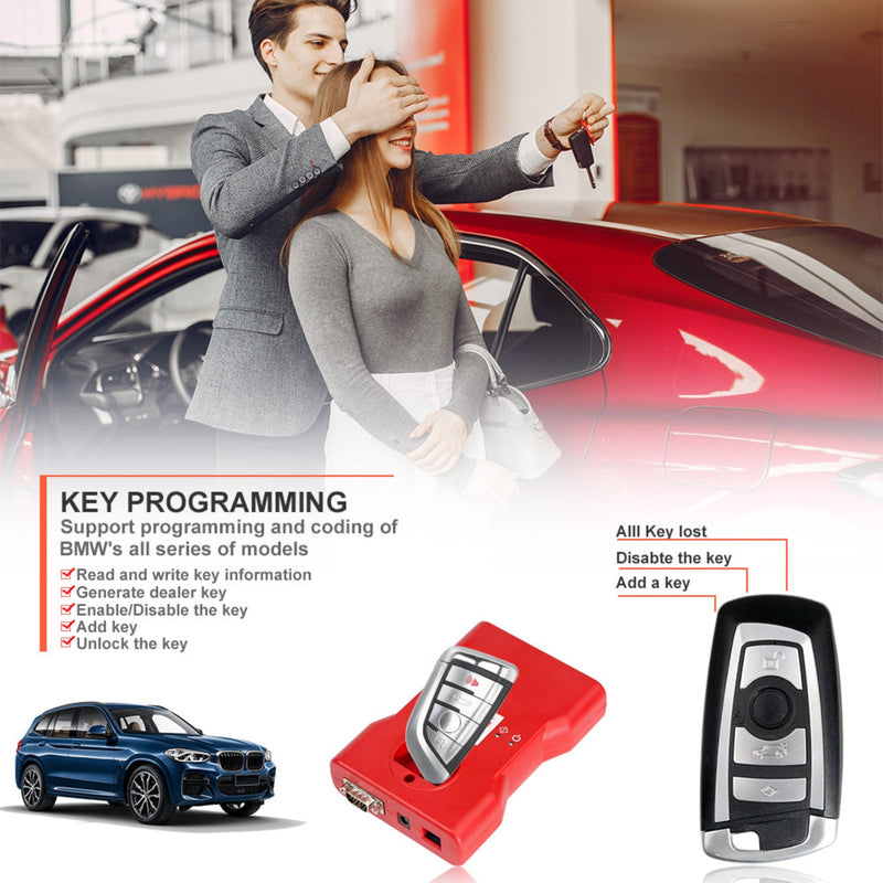 CGDI BMW Key Programmer Full Version Total 24 Authorizations Get Free Reading 8 Foot Adapter and BMW OBD Cable