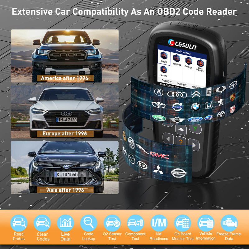 SC530 OBDII Code Reader Support 10 OBD2 modes. SC530 has extensive car compatibility as an OBD2 code reader.