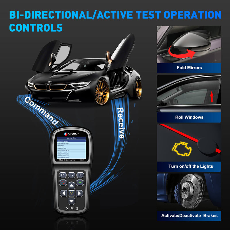 SC530 Bi-directional control/ Active test function.