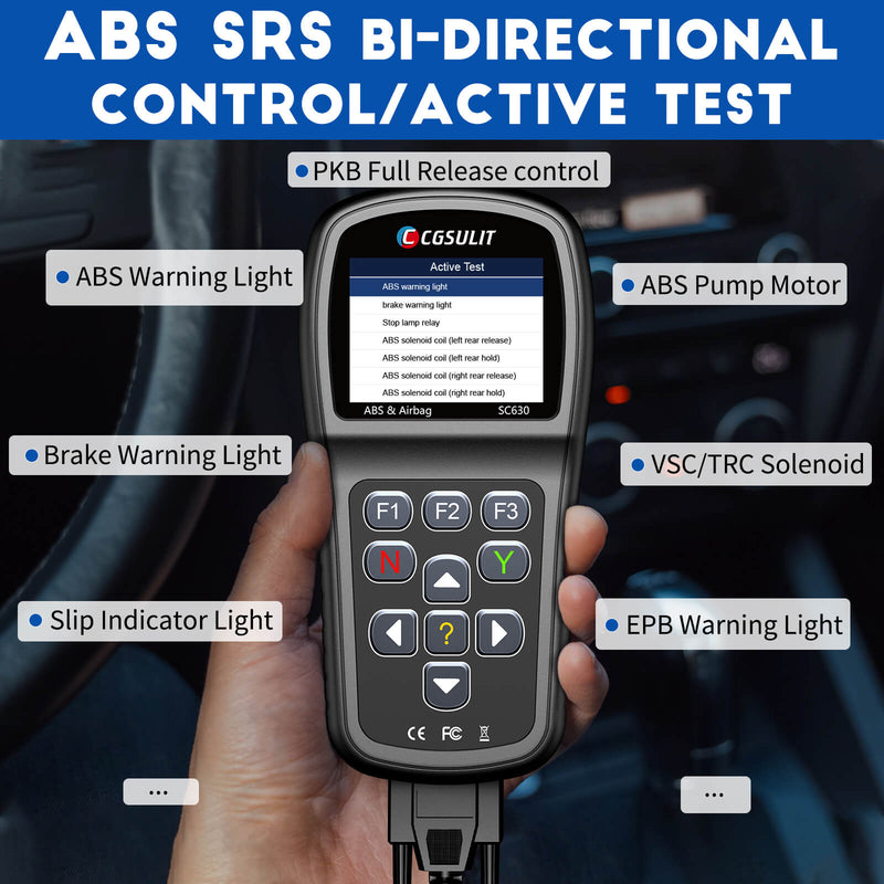 SC630 Bi-directional scan tool will temporarily activate or control a vehicle system or component and check the electronic components such as switches, sensors, relays, and actuators.