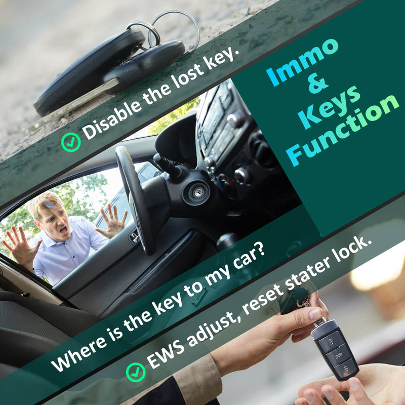 Immo&Keys Service: SC530 helps you make EWS(Electronic Immobiliser) adjustment, reset stater lock. Block and enable remote key. Igniton key personalisation number.