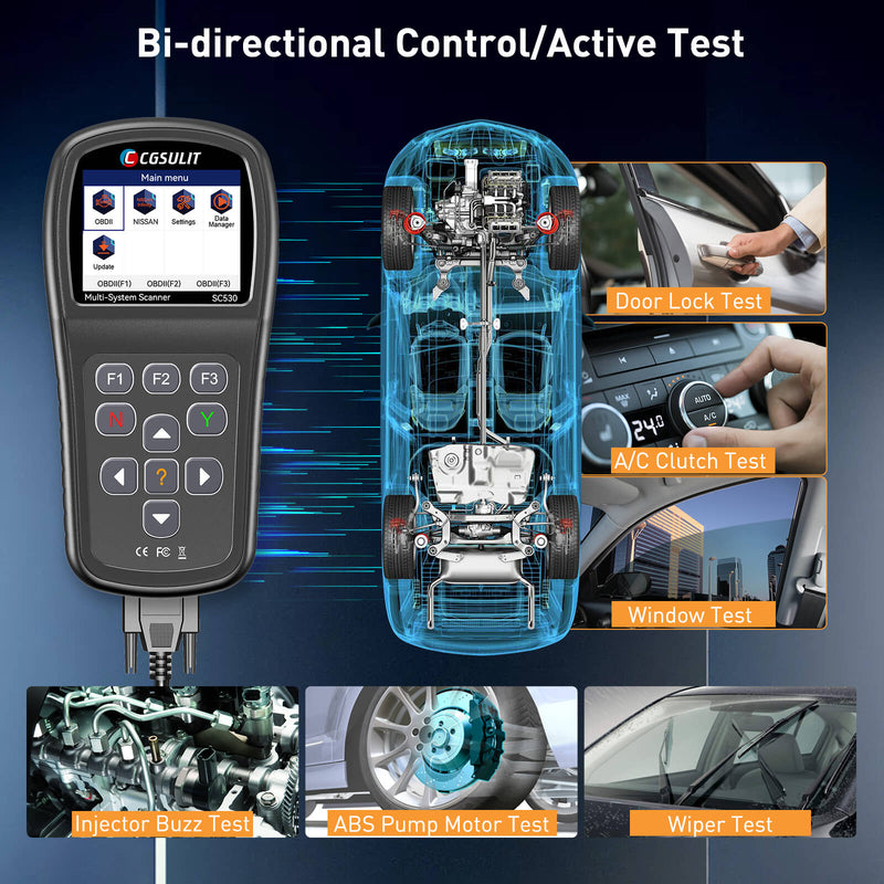 SC530 Bi-directional control/ Active test function.